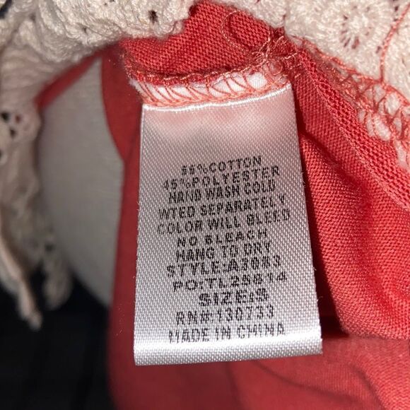 Umgee Salmon Embroidered Hem Tunic - Picture 9 of 9